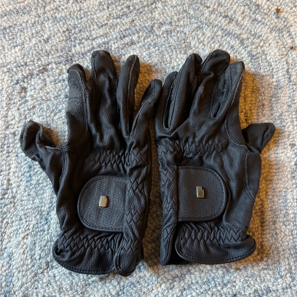 Roeckl Size 7 Black Show Gloves